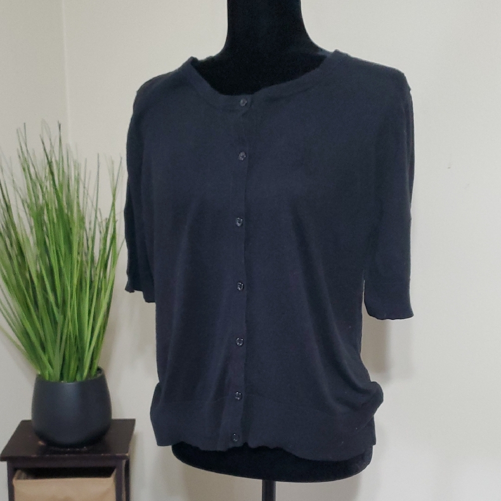 Merona Black Button-Down Women's Top